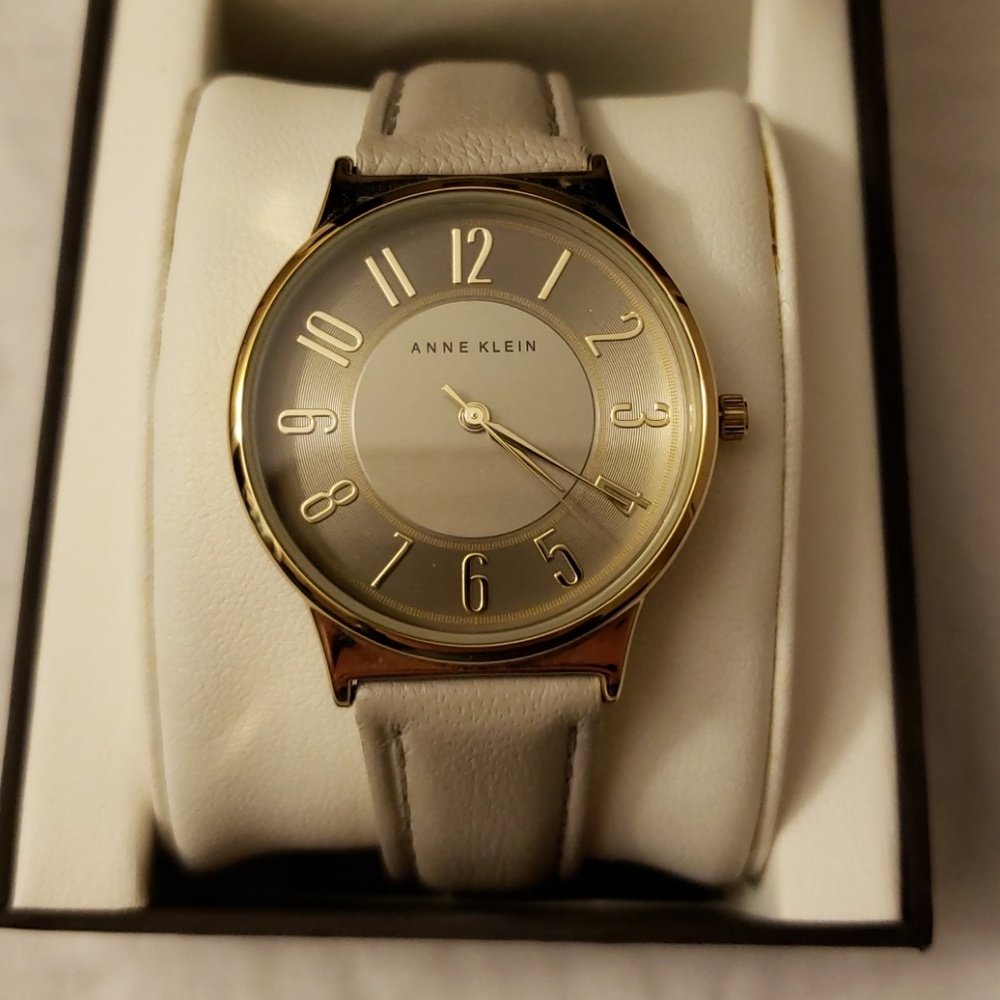 Anne Klein Gray Leather Watch